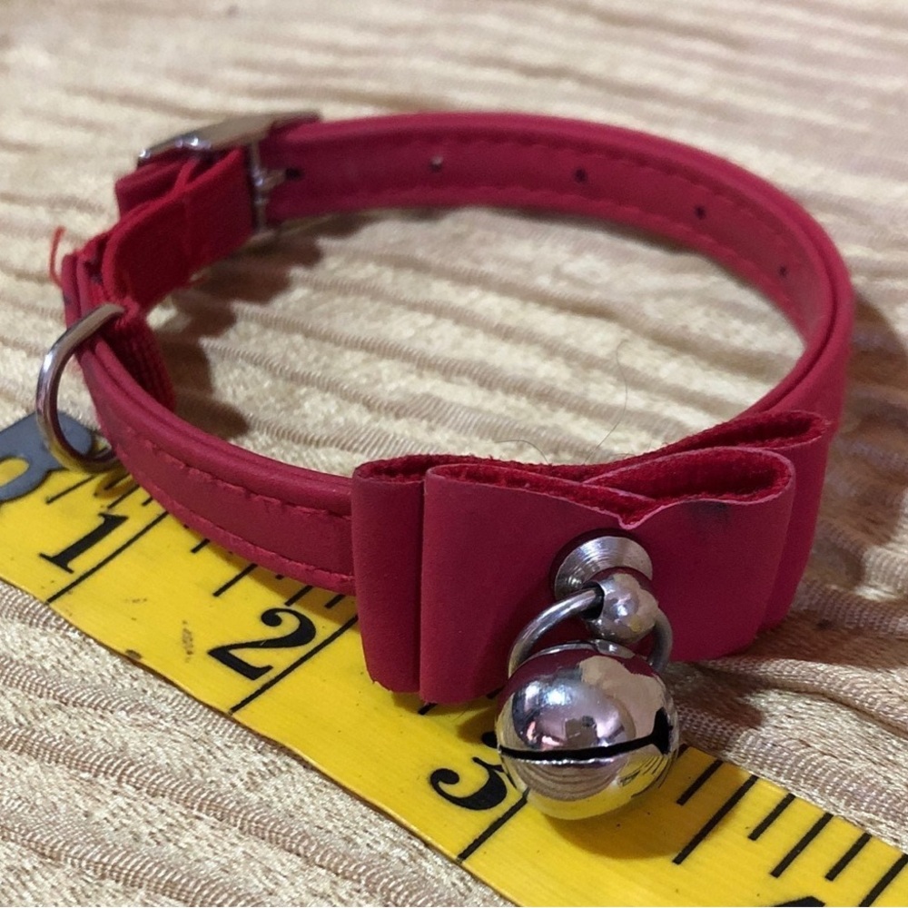 Red Pet Collar with Bell